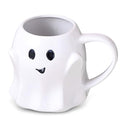 Halloween Ghost Mug 13oz Ceramic White Ghost Pattern Coffee Cup - Adult Gift, Children Gift, Party Decor