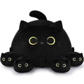 Black Cat Plush Family Set - 19-Inch Mommy with 4 Kittens, Cute Kids & Adults Gift