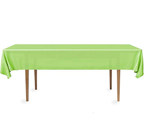 Light Green Plastic Tablecloths 24 Pack - Rectangular 54x108 Inches - Party & Event Decor