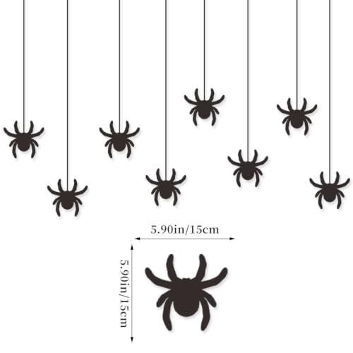 Halloween Paper Triangle Banner with Spider Cobweb Bats Skull Ghost Pumpkin - Style-10