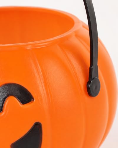Halloween Pumpkin Trick or Treat Buckets Set for Kids - 2 Pack