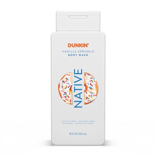 Native Body Wash Dunkin Vanilla Sprinkle - Sulfate & Paraben-Free 18oz