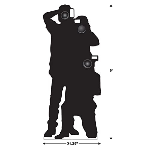 Life Size Paparazzi Stand-Up with Easel - Hollywood Photo Booth Prop for Events
