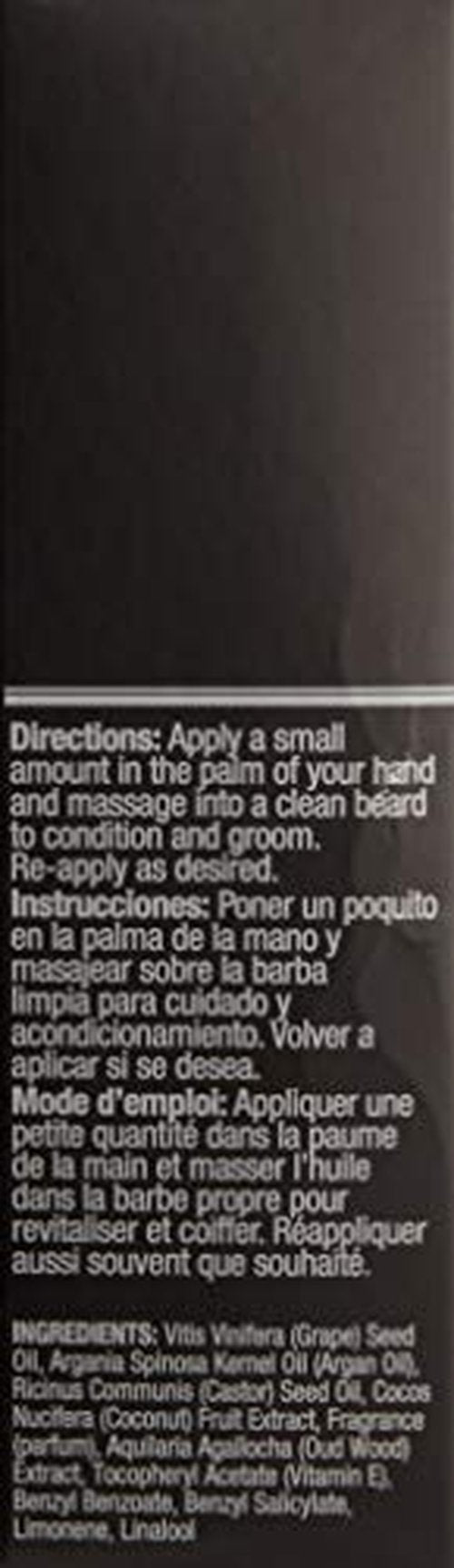 AGADIR Oud Wood Beard Oil, 1.5 Fl Oz