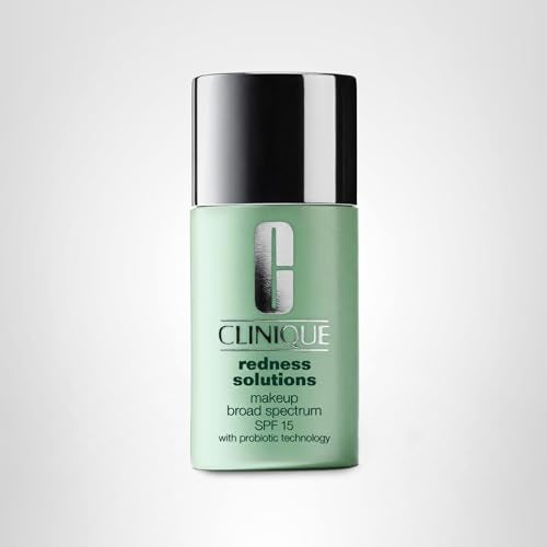 Clinique Redness Solutions Liquid Foundation Makeup Broad Spectrum SPF 15 With Probiotic Technology For Redness-Prone Skin| Medium Coverage + Natural Finish, Calming Neutral, 1 Fl Oz