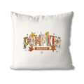 Fall Pumpkin Throw Pillow Cover 18x18 - Autumn Decor, Linen Texture - Fall4