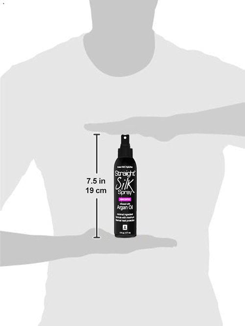 Silk Spray by Regine Switzerland - Moroccan Argan Oil Thermal Protector | Alcohol-Free Heat Protectant up to 450°F | 6oz
