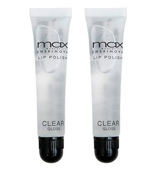 Cherimoya MAX Clear Lip Polish - Hydrating Formula for Glossy Lips | 2-Piece Set