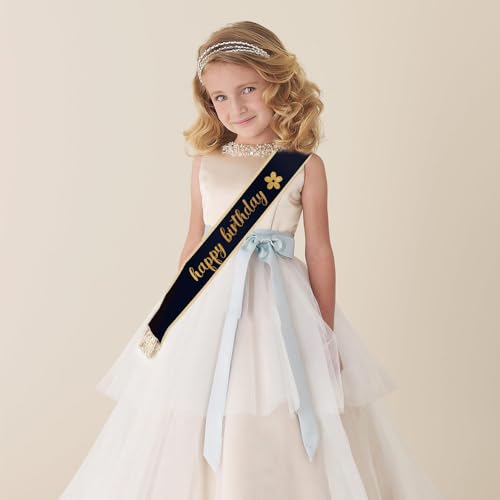 Black Satin Sash with Gold Border, Personalizable Bridal & Birthday Sash