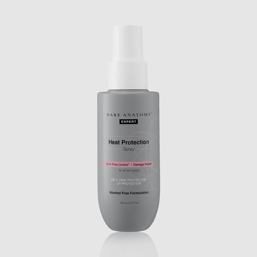 Bare Anatomy Heat Protection Spray Serum - Frizz Control for 24 Hours | Enriched with Vitamin E & Veg Keratin | 5.2 Fl Oz