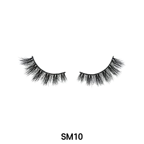 Laflare 3D Silk Mink False Eyelashes Cat Eyes Wispy Fluffy Multi-Layered SM10