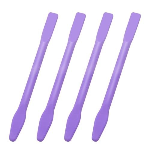 Purple Eyebrow Wax Sticks Set - Non-Stick Grooming Spatulas, 4 Pack