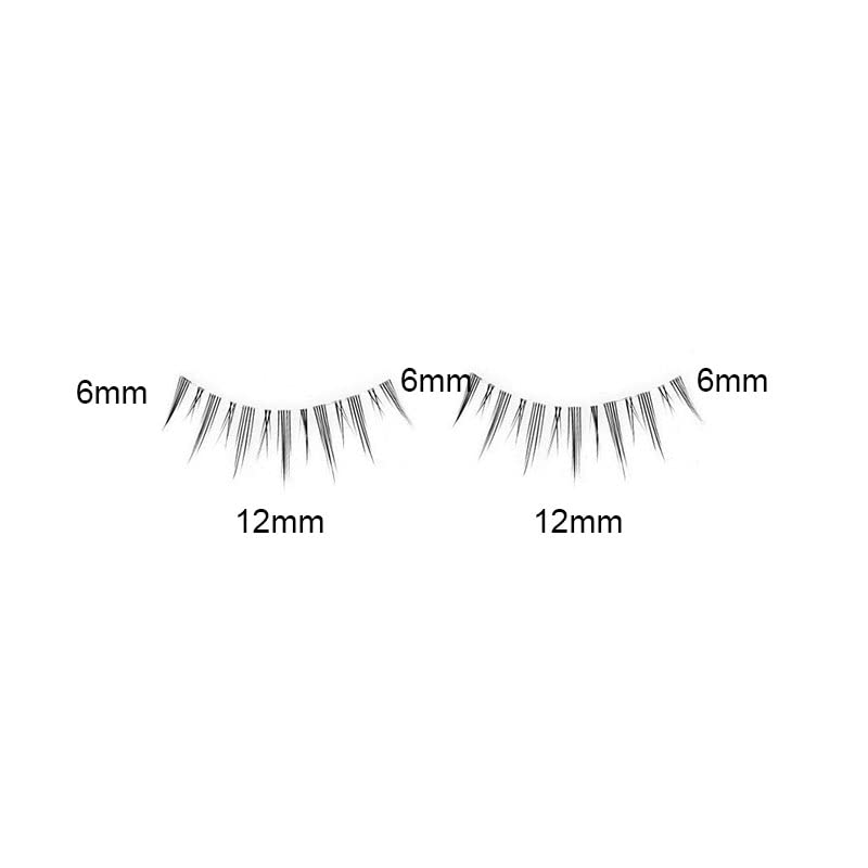 False Eyelashes Natural Look 6-12mm Strip Cross Lashes for Daily & Wedding - DV Variation