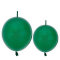 Dark Green Latex Link Balloons Set - 6 Inch & 12 Inch, 120 Pcs for Weddings & Parties - Variation of 6+12 120pcs Dark Green