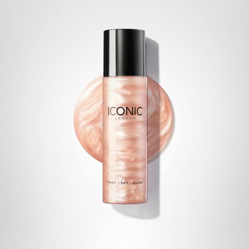 ICONIC LONDON Prep-Set-Glow | Hydrating + Setting + Glowing Spray, 3-in-1 Formula for a Dewy, Radiant Finish, Cruelty-Free, Vegan Makeup, 4.22 Fl oz