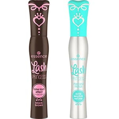 Essence Lash Princess Mascara & Primer Bundle - Brown Color for Stunning Lashes