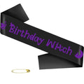 Halloween Birthday Sash for Girls & Women - Gothic Witch Party Accessory