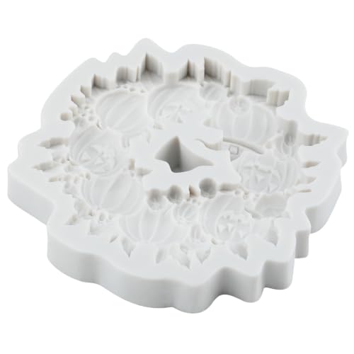 Halloween Pumpkin Fondant Mold - Wreath Silicone Cake Decorating Tool - Style Q
