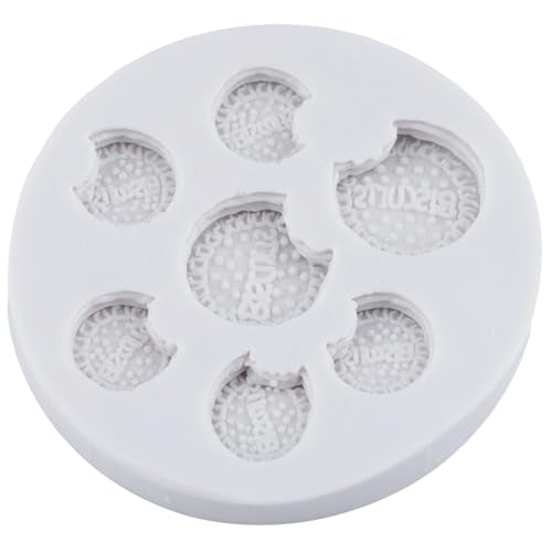 Cookie Fondant Molds Set of 4 - Donut Biscuit Silicone Mold with Variation B