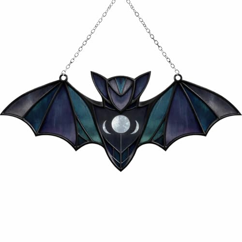 Bat Car Charm Suncatcher - Gothic Bat Rearview Mirror Ornament, Halloween Gift - Bat 9