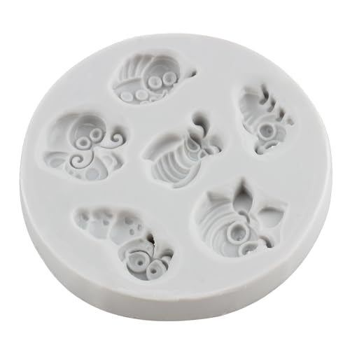 Fairy Garden Silicone Mold - Bee & Butterfly Design, Style G