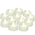Battery Operated Flameless Votive Candles LED Tea Lights - White Light 12 PCS, 1.5" Dia, 1.2" H