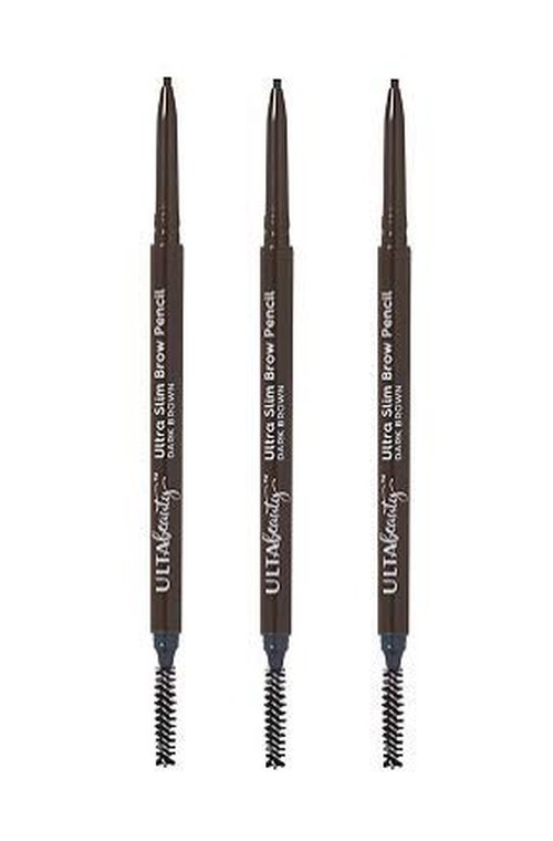Ulta Beauty 3 Pack Ultra Slim Brow Pencil. Dark Brown. Size 0.003 oz