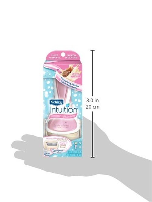 Schick Intuition Advanced Moisturizing Womens Razor with Shea Butter, 1 Handle with 2 Refills