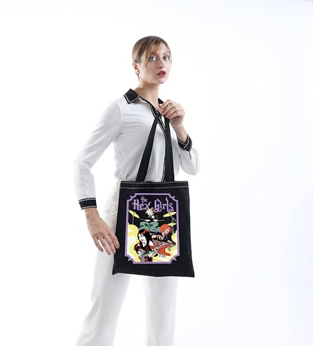 Hex Tote Bag - Horror Comedy Cartoon Inspired Halloween Gift Goth Rock Fan Accessory