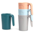 Reusable Plastic Coffee Cups Set of 4 - 12oz BPA-Free Unbreakable Mugs