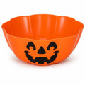 Halloween Pumpkin Candy Bowl - Large Plastic Trick-Or-Treat Dish for Parties