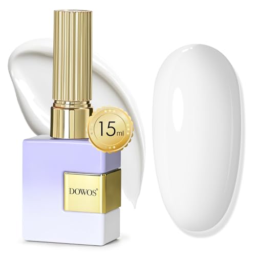 Milky White Gel Nail Polish 15ML Soak Off Same Color for Manicure & DIY
