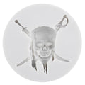 Pirate Skull & Sword Silicone Fondant Mold - Halloween Cake Decorating, Style D