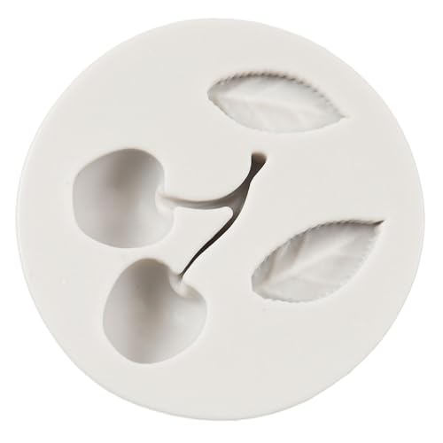 Cherry Silicone Mold with Cherry Leaves for Cake Decorating - Style K