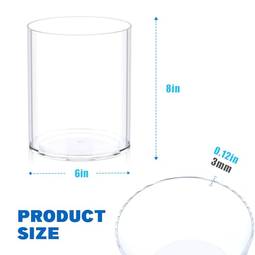 6x6 Inch Clear Flower Vase - Modern Cube Centerpiece for Home & Events - 1 Piece