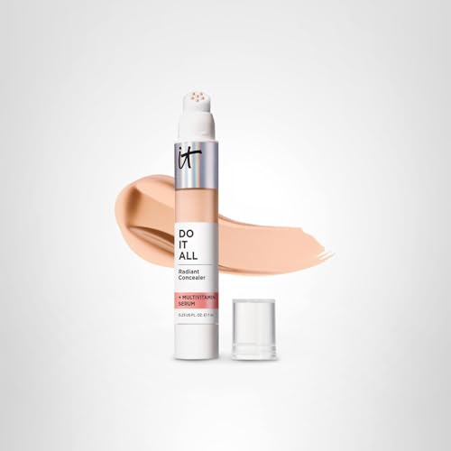 IT Cosmetics Do It All Radiant Concealer ­­– Makeup Concealer – Hydrate & Brighten – Creaseless Medium Coverage & Radiant Finish ­­– Niacinamide & Hyaluronic Acid - Light Neutral, 0.2 Fl Oz