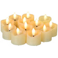 Ivory Flameless LED Tea Lights - Battery Operated Votive Candles 12 Pack