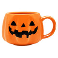 Halloween Pumpkin Mug 12 oz Ceramic Cup with Smiling Face - Fall & Halloween Decor