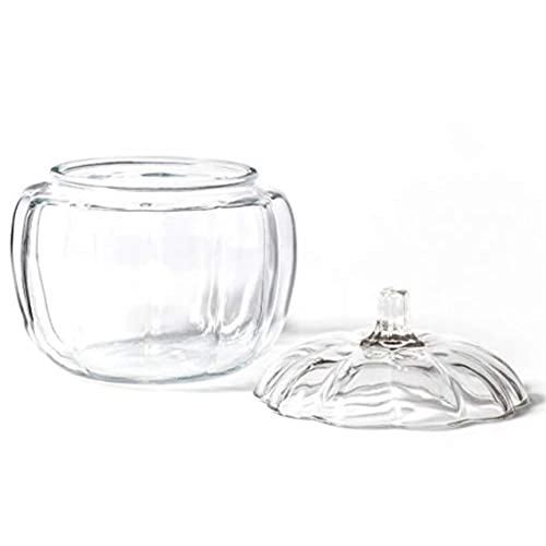 Glass Pumpkin Candy Jar - Fall Decor & Food Storage