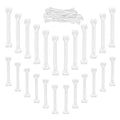 Mini Halloween Skeleton Bones Set - 24 Fake Plastic Bones for Crafts & Decorations