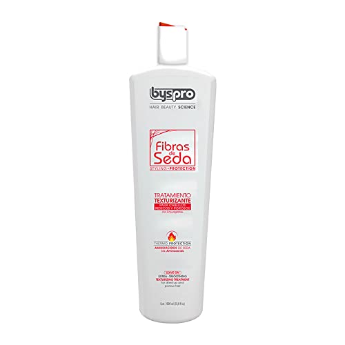 BysPro Fibras de seda termo proteccion cabello seco/texturizing treatment leave On 1000ml 33.3oz (33.3 oz)