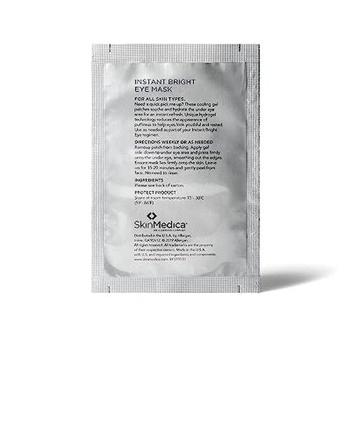 SkinMedica Instant Bright Eye Masks - Under Eye Patches for Puffy Eyes and Dark Circles to Look Youthful and Rested, 6 Ct