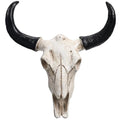 Halloween Cow Skull Wall Decor - Rustic Resin Wall Hanging Ornament