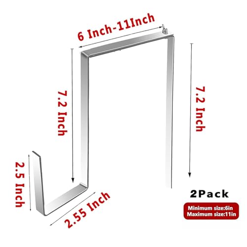 Adjustable Cemetery Wreath Hangers 2 Pack - Stainless Steel Grave Headstone Decorations
