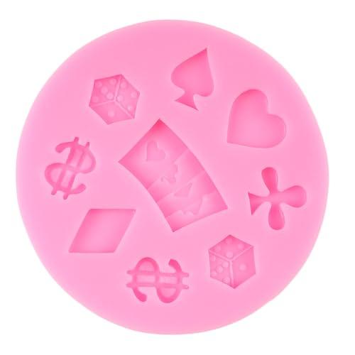 Poker Silicone Mold Casino Themed Playing Cards & Dice Fondant Mold - Style B