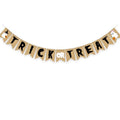 Halloween Trick or Treat Burlap Banner Ghost Pumpkin Bunting Decoration