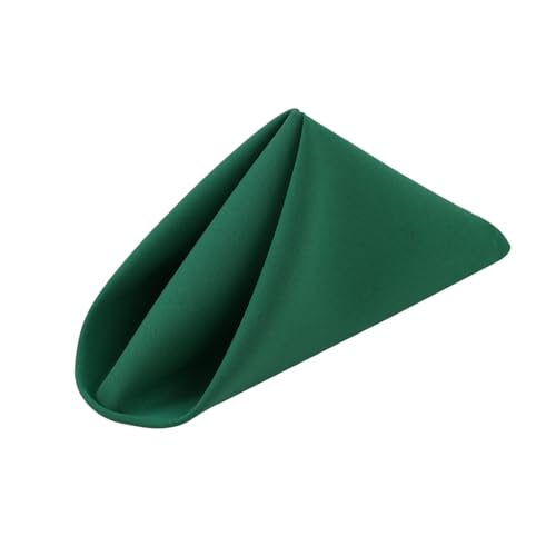 Set of 24 Washable Microfiber Cloth Napkins - 18x18 Inches, Kelly Green