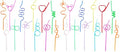Kids Reusable Crazy Loop Drinking Straws - Pack of 2, 24 Pcs, Colorful & Curly, Regular Variation