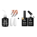 Beetles White Gel Nail Polish with 2pcs 15ml Nail Glue for Acrylic Tips
