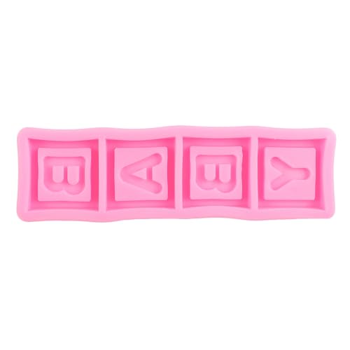 Baby Blocks Silicone Mold - Baby Letter Fondant Mold with Variation F